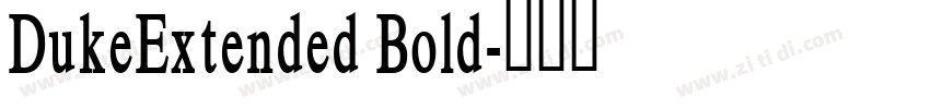 DukeExtended Bold字体转换